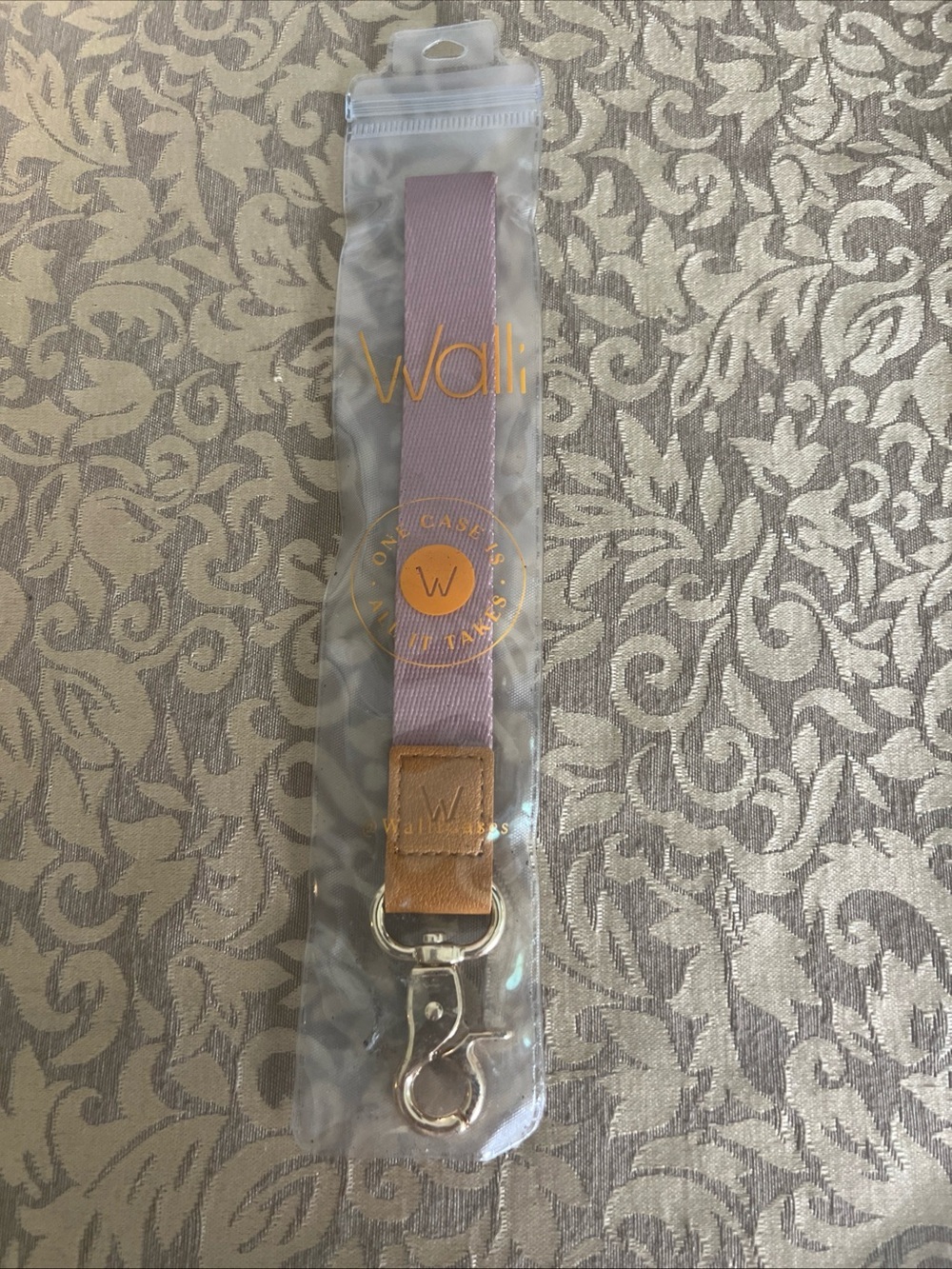 Walli Mauve Pink Wrist Lanyard Strap For Walli Phone Case, Purse Charm